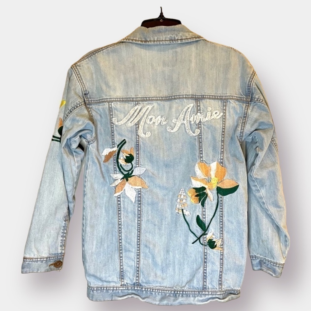 NEXT Embroidered Blue Jean Jacket Size 12 years